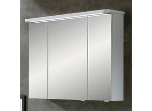 4251581536150 - Badmöbel Spiegelschrank 3-türig FES-4005-66 Korpus in Lack Polarweiß inkl led - b h t 90-92 722 17-24cm - weiß