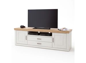 4251581538819 - Lomadox - Lowboard TV-Schrank BRASILIA-05 Landhausstil in Pinie Aurelio Nb & Grandson Oak Nb - b h t 198 63 52cm - braun