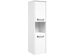 4251581540089 - Lomadox - Badezimmer-Midischrank FES-3050-66 Front und Korpus in Hochglanz weiß - b h t 30 115 33cm - weiß