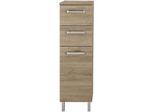 4251581540225 - Lomadox - Badezimmer Seitenschrank OSTENDE-66 in Sanremo Eiche Terra quer Nb - b h t 30 1005 33cm