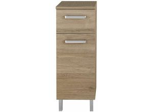 4251581540232 - Lomadox - Badezimmer Unterschrank OSTENDE-66 in Sanremo Eiche Terra quer Nb - b h t 30 81 33cm