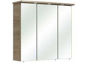 4251581540300 - Lomadox - Badezimmer Spiegelschrank OSTENDE-66 in Sanremo Eiche Terra quer Nb - b h t 75 72 20cm