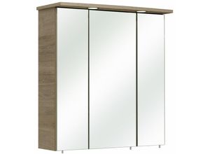 4251581540324 - Lomadox - Badezimmer Spiegelschrank OSTENDE-66 in Sanremo Eiche Terra quer Nb - b h t 65 72 20cm