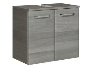 4251581541352 - Badezimmer Waschbeckenunterschrank ALINA-66 in Graphit Struktur quer Nachb - B H T 60 53 33cm