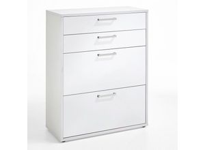 4251581541574 - Lomadox - Büro Aktenschrank COLUMBUS-10 in Brilliantweiß matt mit Schubkasteneinsatz für Hängeregister - b h t 89 1125 40cm - weiß