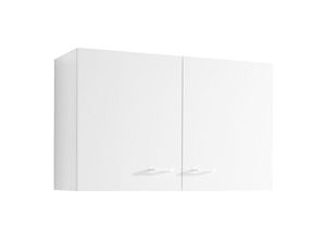 4251581543165 - Lomadox - Küchen-Hängeschrank 2-türig SALERNO-03 Weiß Breite 80 cm - weiß