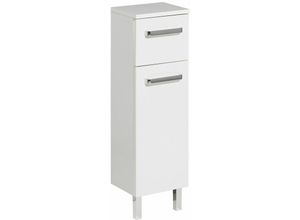 4251581551023 - Lomadox - Unterschrank WARSCHAU-66 in weiß glänzend - b h t 25 81 20cm - weiß