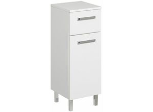 4251581551030 - Lomadox - Unterschrank WARSCHAU-66 in weiß glänzend - b h t 30 81 33cm - weiß