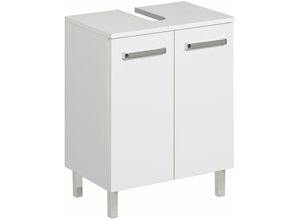 4251581551047 - Lomadox - Waschtisch-Unterschrank WARSCHAU-66 in weiß glänzend - b h t 50 62 33cm - weiß