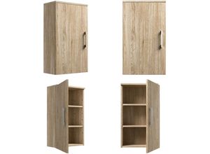 4251581553171 - Hängeschrank RIMAO-100 Eiche hell Nb B H T ca 35 62 166 cm - braun