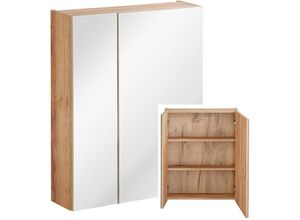 4251581554079 - Badezimmer Spiegelschrank 60cm TOSKANA-56 in Wotaneiche B H T ca 60 75 16cm