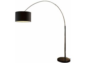 4251581569479 - Lomadox - Bogenlampe schwarz Marmorfuß - b t h 180 38 210cm - schwarz