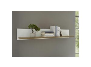 4251581572882 - Lomadox - Wandboard 130cm im Landhausstil PISA-61 in Pinie weiß und Eiche hell b h t ca 130 20 20 cm - braun