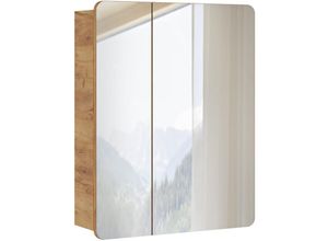 4251581575319 - Lomadox - Spiegelschrank 60 cm LUTON-56 in Wotan Eiche Nb Nb b h t ca 60 75 16 cm - braun