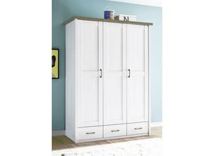 4251581587091 - Lomadox - Kleiderschrank LUND-78 Landhaus Design in Pinie weiß Nb Trüffel Eiche Nb b h t ca 148 201 62 cm - braun 4251581587091 - Lomadox - Kleiderschrank LUND-78 Landhaus Design in Pinie weiß Nb Trüffel Eiche Nb b h t ca 148 201 62 cm - braun