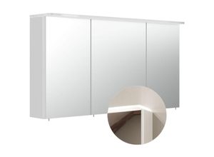 4251581591760 - Lomadox - Spiegelschrank 120cm NEWLAND-02 inkl LED-Acryllampe Hochglanz weiß b h t 120 635 17-22cm - weiß