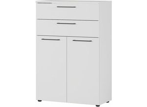 4251581592248 - Lomadox - Aktenschrank 80cm Lichtgrau AURAY-01 2 Schubkästen 2 Türen b h t ca 80 120 40cm - grau