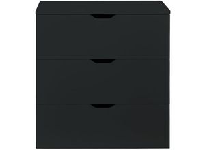 4251585588025 - Ebuy24 - Basix Kommode 3 Schubladen schwarz