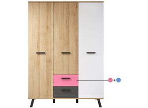 4251585598628 - Ebuy24 - MatsColor Kleiderschrank Kinderzimmer 3 Türen 2 Schubladen Buche dekor - Buche Dekor