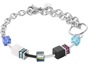 4251588331604 - CŒUR DE LION Damen Armband Edelstahl mit Aventurin Onyx Rosenquarz und Hämatit silber