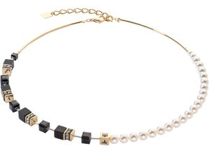 4251588332304 - CŒUR DE LION Damen Halsreif 925er Silber mit Onyx gold