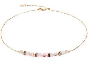 4251588335404 - CŒUR DE LION Damen Collier Edelstahl mit Bergkristall gold