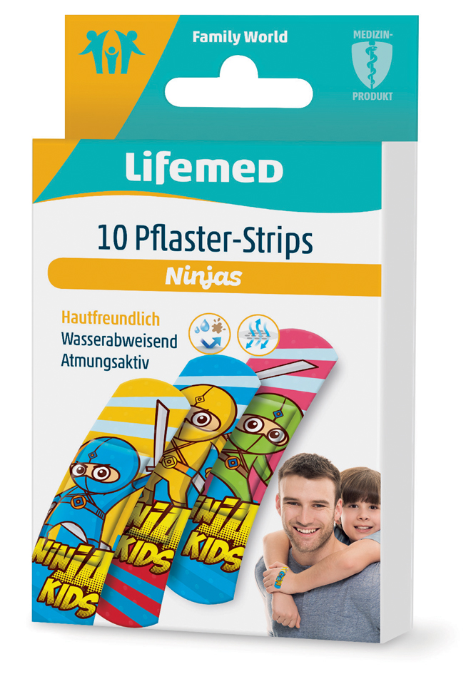 4251594200017 - Lifemed Kinder-Pflaster-Strips Ninjas 10er