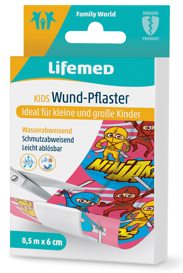 4251594200055 - Lifemed Kinder-Wund-Pflaster Ninjas 500 mm x 60 mm