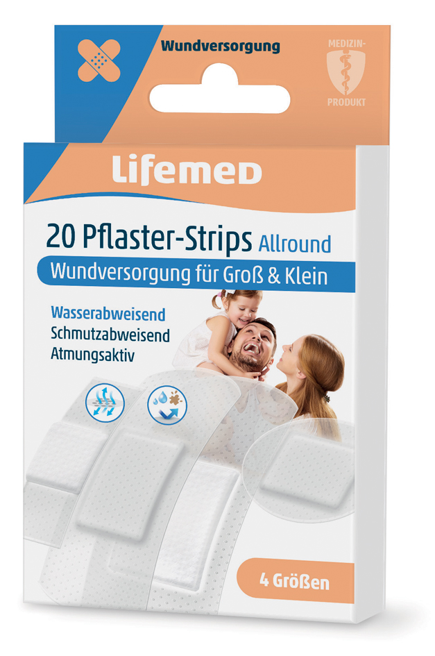 4251594200581 - Lifemed Pflaster-Strips Allround halbtransparent 20er