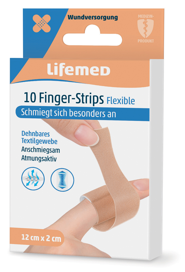 4251594200796 - Lifemed Finger-Strips Flexible hautfarben 10er