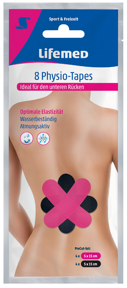 4251594201601 - Lifemed Physio-Tape Unterer Rücken farbig sortiert