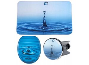 4251599522800 - 3-teiliges Badezimmer Set Wassertropfen