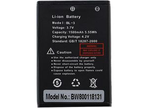 4251605200579 - Akku Ersatz für Baofeng BL-3 für Funkgerät Walkie Talkie (1500mAh 37V Li-Ion) - Vhbw