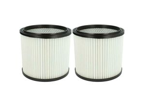 4251605262072 - Vhbw - 2x Faltenfilter kompatibel mit Praktiker PJ1000 PJ1100 PJ4000 PJ4500 PJ500 PJ700 Staubsauger - Patronenfilter Weiß