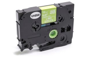 4251605292604 - Schriftband-Kassette kompatibel mit Brother P-Touch 1000 1000BTS 1005 1005BTS 1005F Etiketten-Drucker 12mm Weiß auf Hellgrün - Vhbw