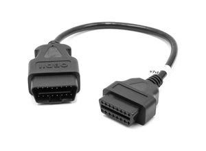 4251605292963 - OBD2 Verlängerungskabel On-Board-Diagnose Stecker 16Pin weiblich auf 16Pin männlich kompatibel mit Fahrzeug Diagnosegeräte 30cm - Vhbw