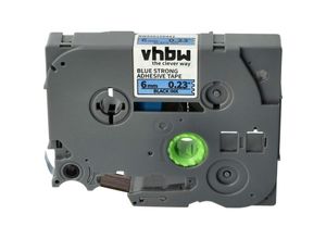 4251605293106 - Schriftband-Kassette kompatibel mit Brother pt 1000 1000F 1000BTS 1005F 1005 1005BTS Etiketten-Drucker 6mm Schwarz auf Blau Extra Stark - Vhbw 4251605293106 - Schriftband-Kassette kompatibel mit Brother pt 1000 1000F 1000BTS 1005F 1005 1005BTS Etiketten-Drucker 6mm Schwarz auf Blau Extra Stark - Vhbw