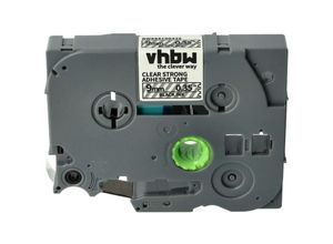 4251605293496 - Schriftband Kassette 9mm schwarz auf transparent extra stark kompatibel mit Etiketten-Drucker Brother P-Touch 1000 1000BTS 1000F 1005 1005BTS