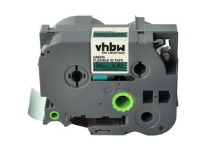4251605294172 - vhbw Schriftband-Kassette kompatibel mit Brother P-Touch 3600 530 550 550A 9200 9200DX 9200PC Etiketten-Drucker 36mm Schwarz auf Grün Flexibel