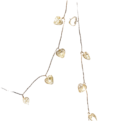 4251609501436 - Cozy Home LED-Herz-Lichterkette - 5 Meter - 20 warmweiße LEDs - Plug-in-Version mit Timer-Funktion - Stimmungsvolle Lichter für den Innenbereich