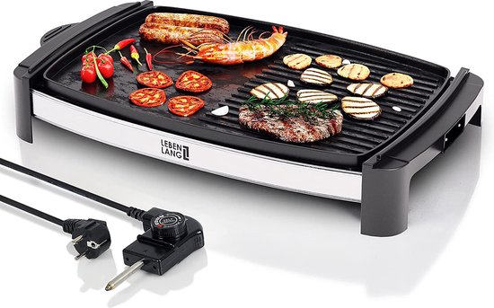 4251609501672 - Elektrogrill Tischgrill elektrisch mit TÜV & GS 2200 Watt 4 - 8 Personen Barbecue Tischgrill Indoor XXL-Teppanyaki-Grill Grills tepaniaky Elektrogrill für Balkon