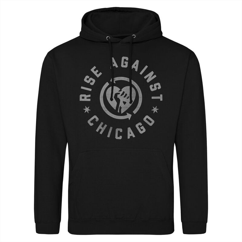 4251617120193 - Chicago Heartfist Grey Kapuzenpullover schwarz in S