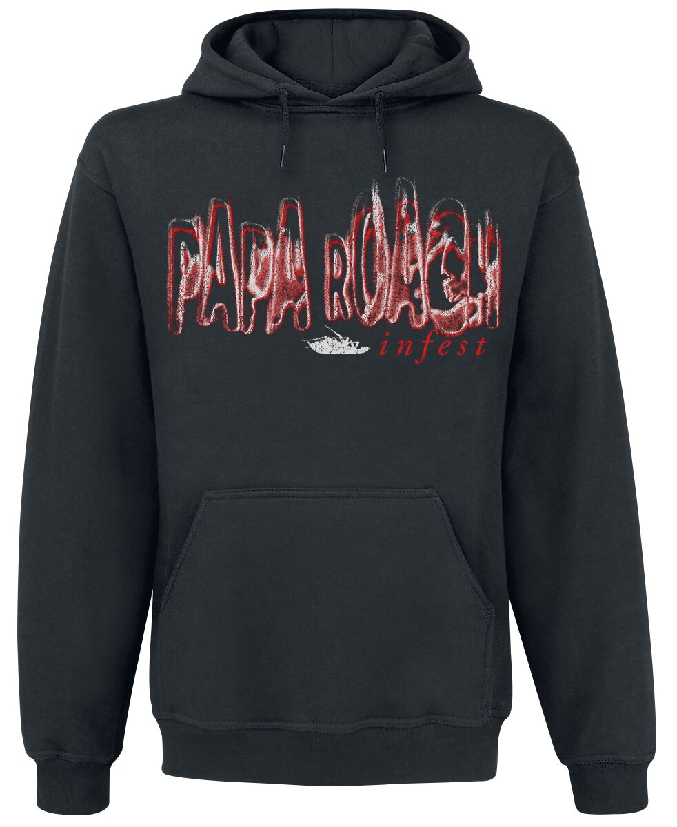 4251617120612 - Logo Blur Kapuzenpullover schwarz in S