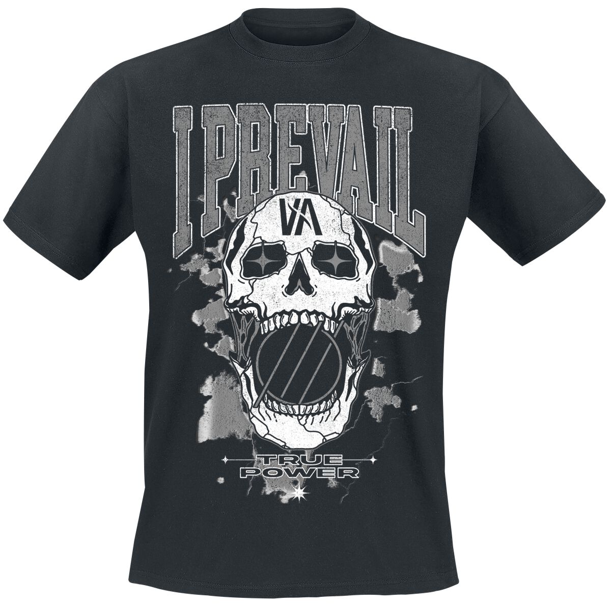 4251617124146 - True Power Rowdy Skull T-Shirt schwarz in M