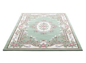 4251619610395 - Teppich THEKO Ming Teppiche Gr B L 70 cm x 140 cm 14 mm 1 St grün Orientalische Muster hochwertiges Acrylgarn ideal im Wohnzimmer & Schlafzimmer