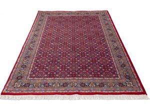 4251619618605 - Orientteppich HOME AFFAIRE Kiara Teppiche Gr B L 70 cm x 140 cm 12 mm 1 St rot Fransenteppich Esszimmerteppiche handgeknüpft reine Wolle mit Fransen Wohnzimmer