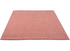 4251619620639 - Wollteppich HOME AFFAIRE Karchau Teppiche Gr B L 60 cm x 90 cm 13 mm 1 St rosa (rose) Schurwollteppiche Handweb Teppich meliert reine Wolle handgewebt brilliante Farben