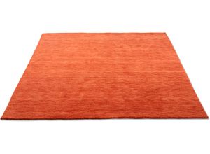 4251619620912 - Wollteppich HOME AFFAIRE Karchau Teppiche Gr B L 60 cm x 90 cm 13 mm 1 St orange (terracotta) Schurwollteppiche Handweb Teppich meliert reine Wolle handgewebt brilliante Farben