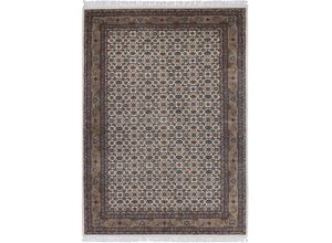 4251619626303 - Orientteppich HOME AFFAIRE BH Oriantal Teppiche Gr B L 40 cm x 60 cm 12 mm 1 St braun (cream braun) Orientalische Muster reine Wolle handgeknüpft orientalisches Design Wohnzimmer