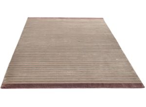 4251619631703 - Teppich THEKO Miami 3286 Teppiche Gr B L 70 cm x 140 cm 8 mm 1 St beige Esszimmerteppiche Handweb Teppich gestreift handgewebt aus Viskose & Wolle